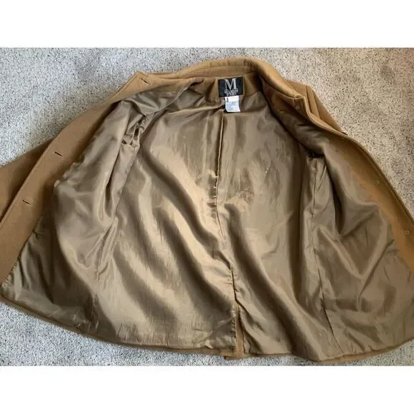 Mulberry Street LARGE Women's Single Breasted Wool Blend‎ Coat Jacket Pockets - Picture 3 of 9